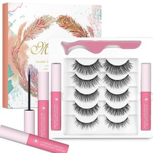 Magnetic Eyelashes (5 pair) & Magnetic Eyeliner (2 tubes) Set